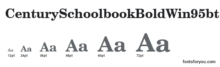 CenturySchoolbookBoldWin95bt Font Sizes