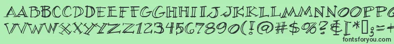 Villibrg Font – Black Fonts on Green Background