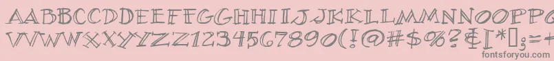 Villibrg-Schriftart – Graue Schriften auf rosa Hintergrund