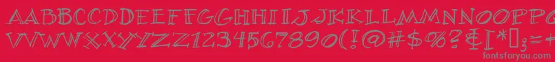 Villibrg-Schriftart – Graue Schriften auf rotem Hintergrund