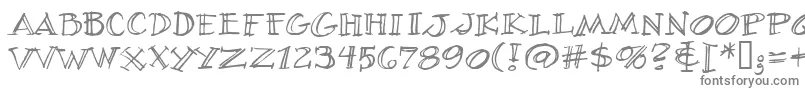 Villibrg-fontti – harmaat kirjasimet valkoisella taustalla