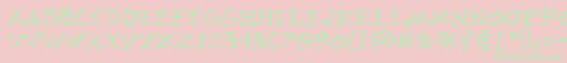 Villibrg Font – Green Fonts on Pink Background