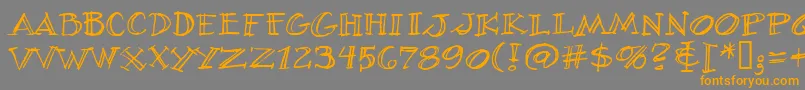 Villibrg-Schriftart – Orangefarbene Schriften auf grauem Hintergrund