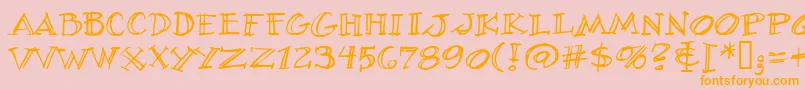 Villibrg Font – Orange Fonts on Pink Background