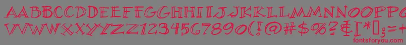 Villibrg Font – Red Fonts on Gray Background