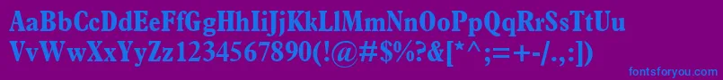 TerminusBlackCondensedSsiBoldCondensed Font – Blue Fonts on Purple Background