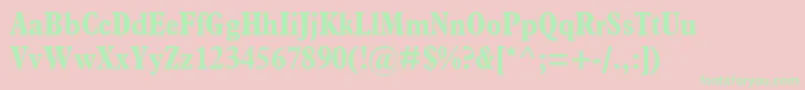 TerminusBlackCondensedSsiBoldCondensed Font – Green Fonts on Pink Background