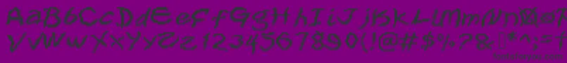 Шрифт Xox – чёрные шрифты на фиолетовом фоне