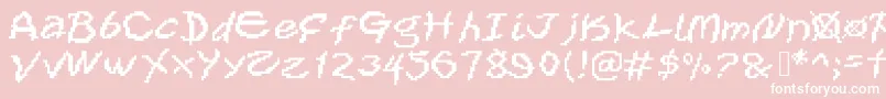 Xox Font – White Fonts on Pink Background