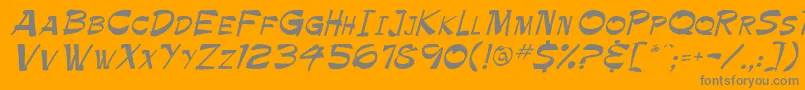 Tapics Font – Gray Fonts on Orange Background