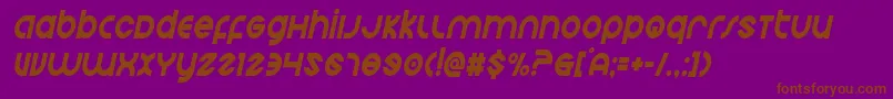 Echostationcondital Font – Brown Fonts on Purple Background