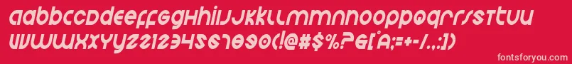Echostationcondital Font – Pink Fonts on Red Background