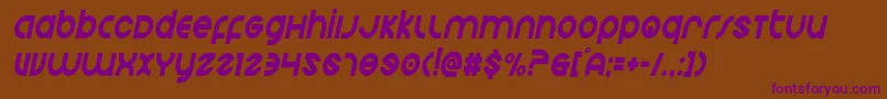 Echostationcondital Font – Purple Fonts on Brown Background