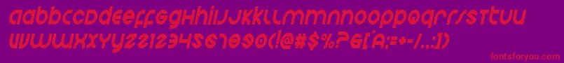 Echostationcondital Font – Red Fonts on Purple Background