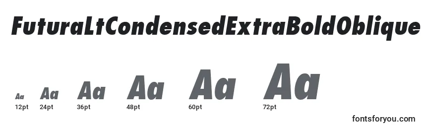 FuturaLtCondensedExtraBoldOblique Font Sizes