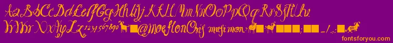 More about Moeflon01 Font Moeflon01 Font – Orange Fonts on Purple Background