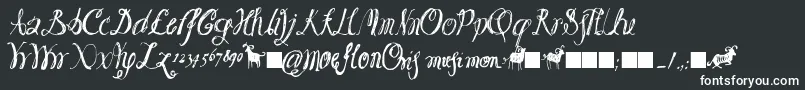 Moeflon01-fontti – valkoiset fontit