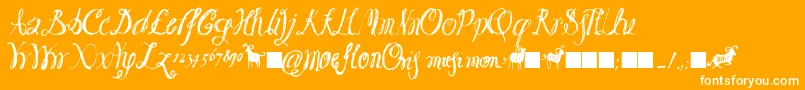 Moeflon01 Font – White Fonts on Orange Background