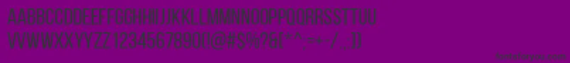Czcionka BebasNeueRegular – czarne czcionki na fioletowym tle