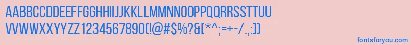 Police BebasNeueRegular – polices bleues sur fond rose