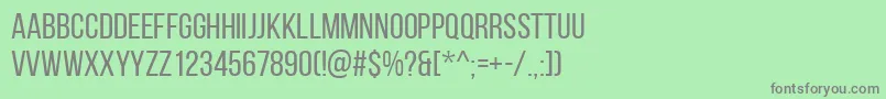 BebasNeueRegular Font – Gray Fonts on Green Background