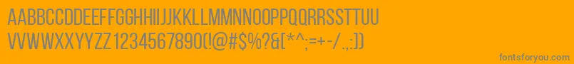 Więcej informacji o czcionce BebasNeueRegular Czcionka BebasNeueRegular – szare czcionki na pomarańczowym tle