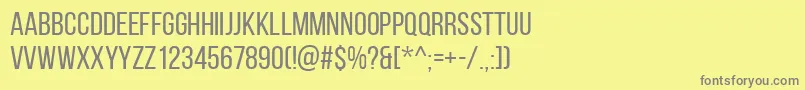 BebasNeueRegular-Schriftart – Graue Schriften auf gelbem Hintergrund