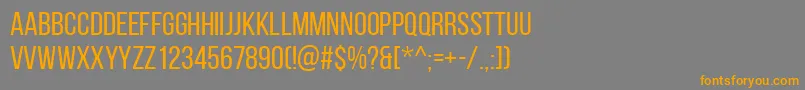 フォントBebasNeueRegular – オレンジの文字は灰色の背景にあります。