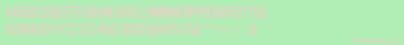 フォントBebasNeueRegular – 緑の背景にピンクのフォント