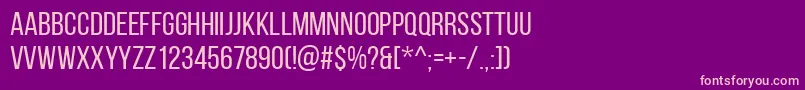 BebasNeueRegular Font – Pink Fonts on Purple Background