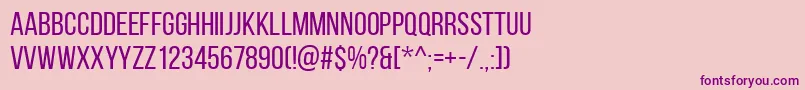 BebasNeueRegular Font – Purple Fonts on Pink Background