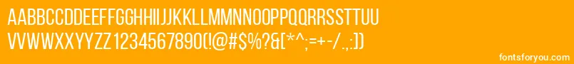 BebasNeueRegular Font – White Fonts on Orange Background