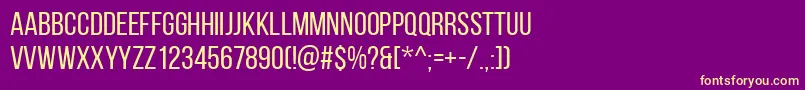 BebasNeueRegular Font – Yellow Fonts on Purple Background