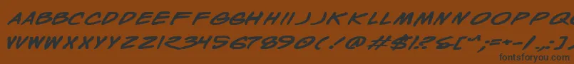 Шрифт Wyldbe – чёрные шрифты на коричневом фоне