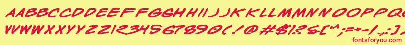 Wyldbe Font – Red Fonts on Yellow Background