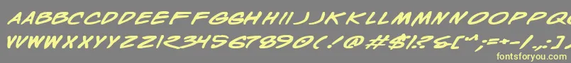 Wyldbe-Schriftart – Gelbe Schriften auf grauem Hintergrund