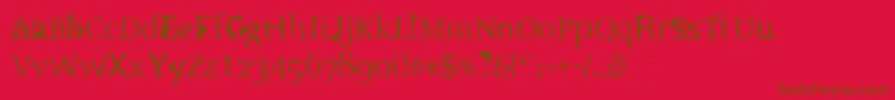 Sloth Font – Brown Fonts on Red Background