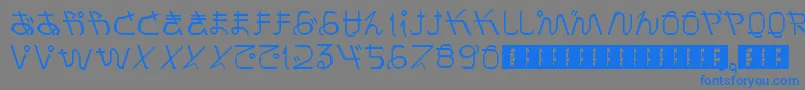 フォントPrayForJapan – 灰色の背景に青い文字