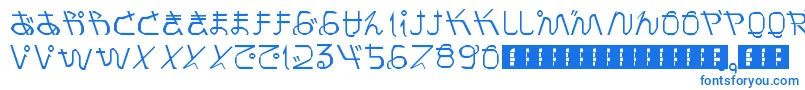 フォントPrayForJapan – 白い背景に青い文字