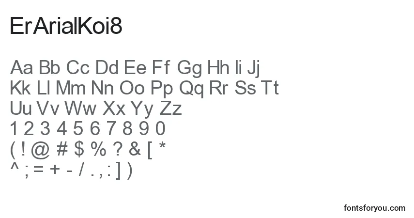 Fuente ErArialKoi8 - alfabeto, números, caracteres especiales