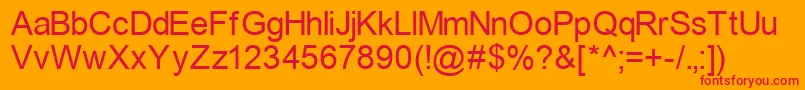 フォントErArialKoi8 – オレンジの背景に赤い文字