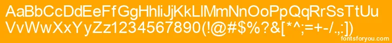 フォントErArialKoi8 – オレンジの背景に白い文字