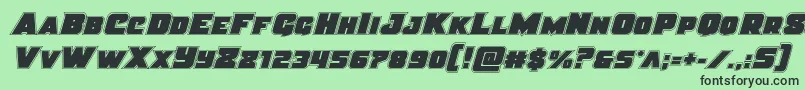 Justiceacad Font – Black Fonts on Green Background