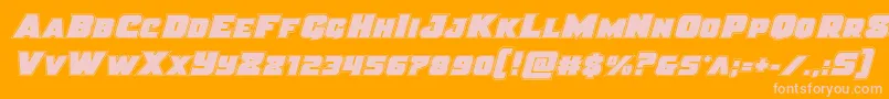 Justiceacad Font – Pink Fonts on Orange Background