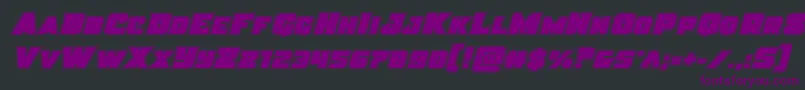 Justiceacad Font – Purple Fonts on Black Background