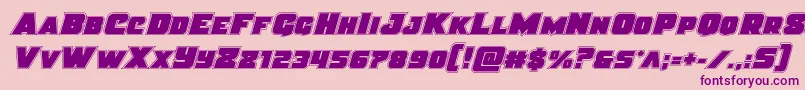 Justiceacad Font – Purple Fonts on Pink Background