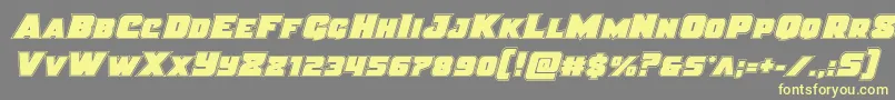 Justiceacad Font – Yellow Fonts on Gray Background