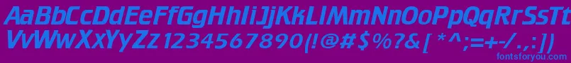 Criffee Font – Blue Fonts on Purple Background