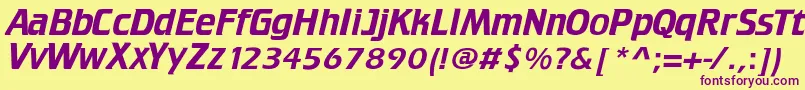 Criffee Font – Purple Fonts on Yellow Background