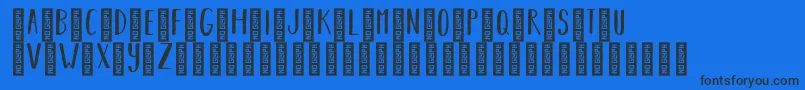 BearhugsbyratticsassinRegular Font – Black Fonts on Blue Background